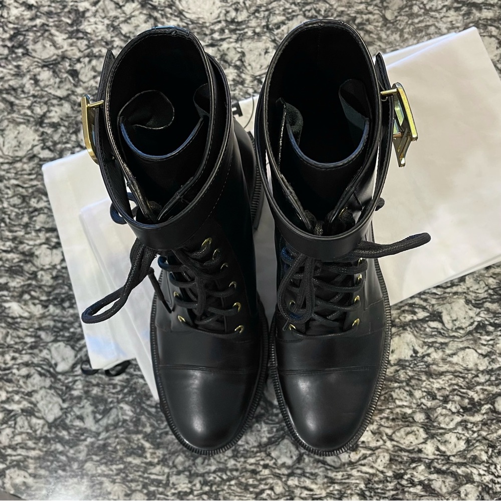 Balmain Ranger Leather Combat Boots - 40 - Picture 3 of 15